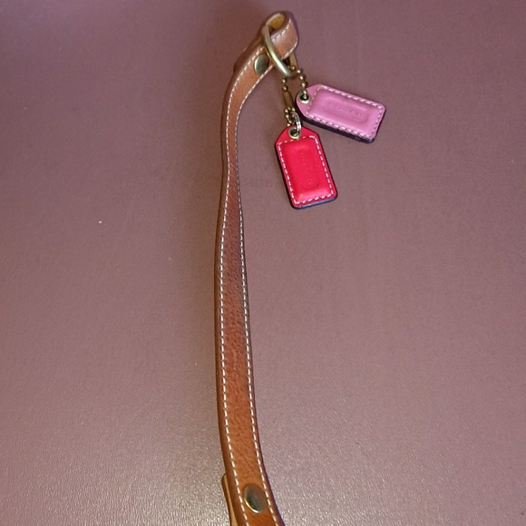 Coach Handbags - Coach small handbag parts leather charms 9" strap